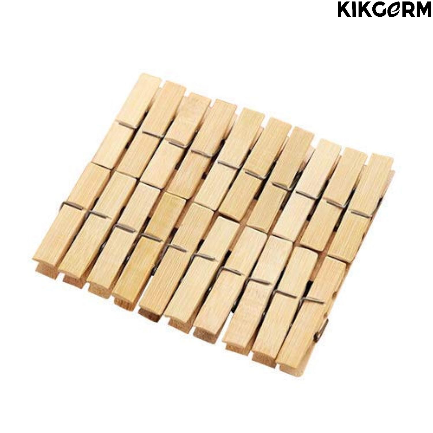Natural Bamboo Heavy Duty Cloth Clips Wooden | 20 Pcs