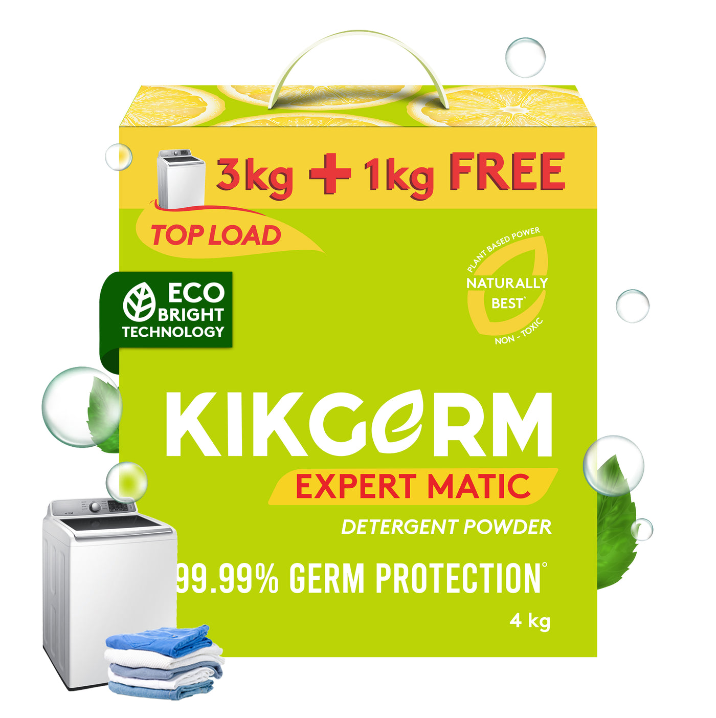 Top Load Detergent Powder | 3kg + 1kg Free (4kg)