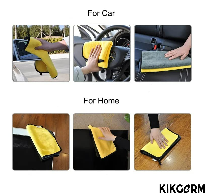 Heavy Microfiber Cloth for Car Cleaning Multi Purpose | Pack of 3