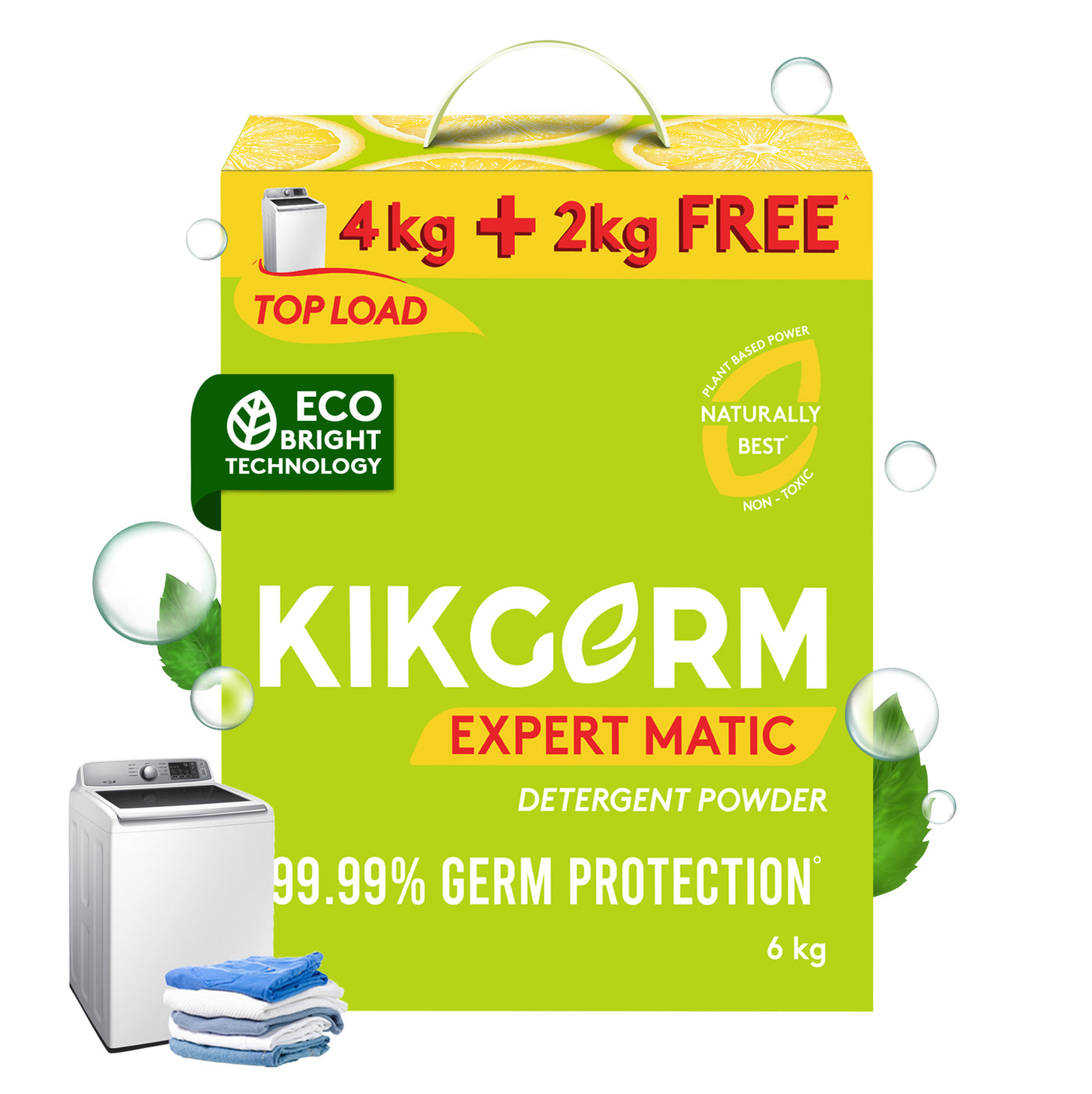 Top Load Detergent Powder | 4kg + 2kg Free (6kg)