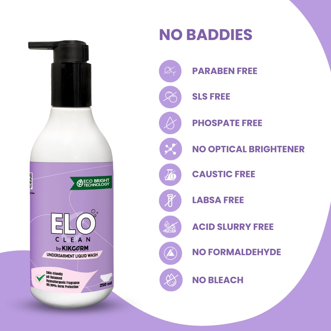 ELO Clean by KIKGERM Natural Undergarment Liquid Detergent + Brush | 250ml