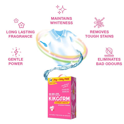 Front Load Detergent Powder | 1.5 Kg + 500 g Free