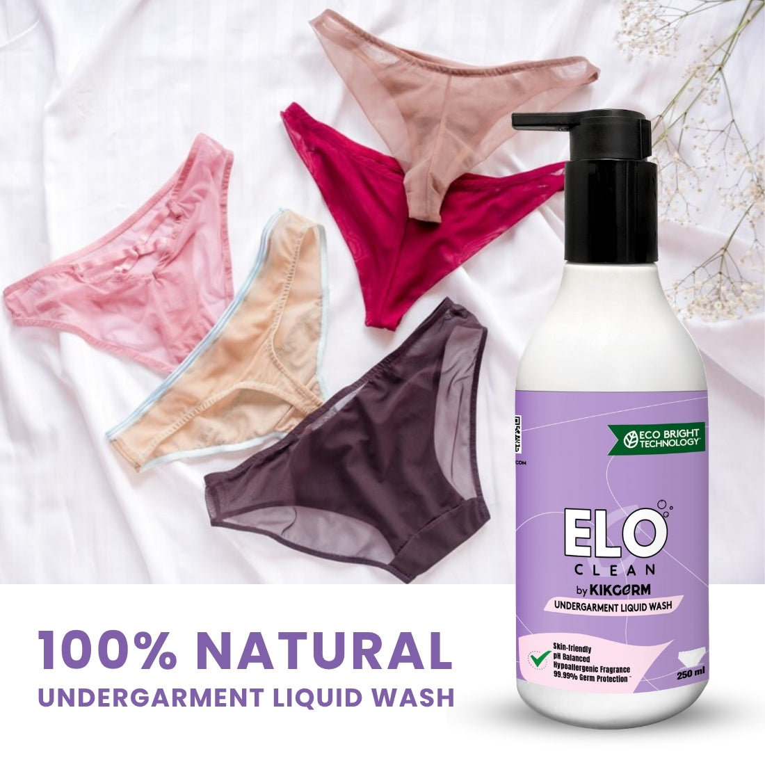 ELO Clean by KIKGERM Natural Undergarment Liquid Detergent + Brush | 250ml