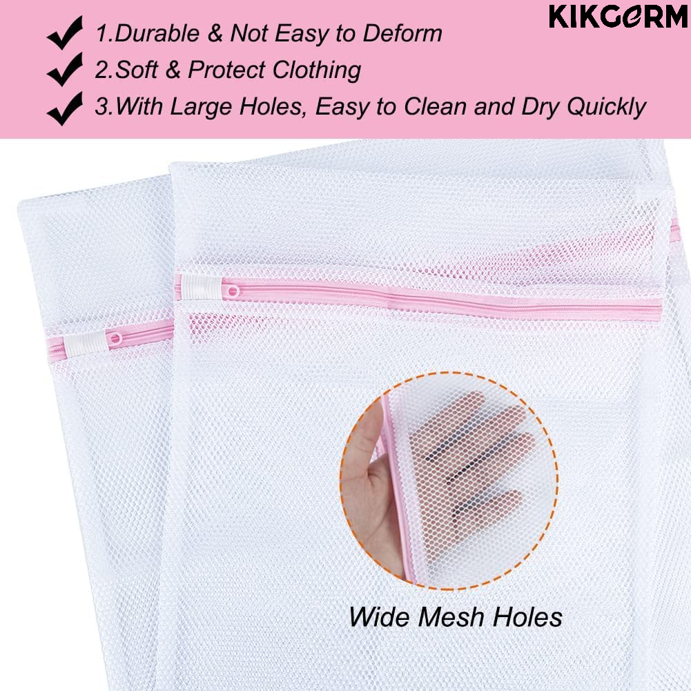 Premium Mesh Laundry Clothes Washing Bag (Set of 3) for Washing Machine Delicates | Large, Medium, Small