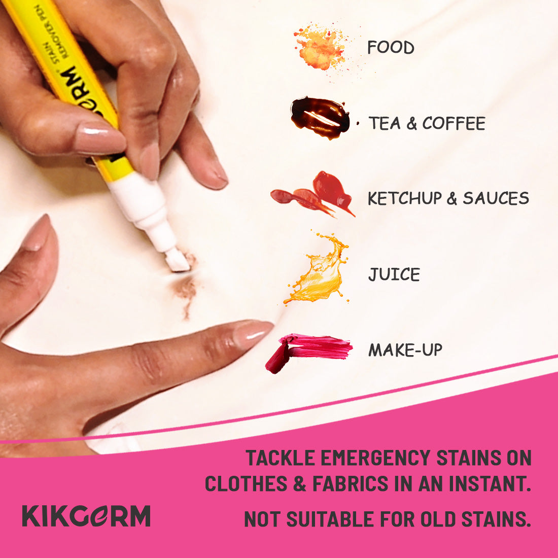 Stain Remover Pen | Pink | all pens are same except outer packaging colour