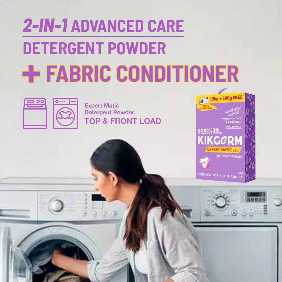 2-in-1 Advance Detergent Powder | 1.5Kg + 500g Free | Top & Front Load