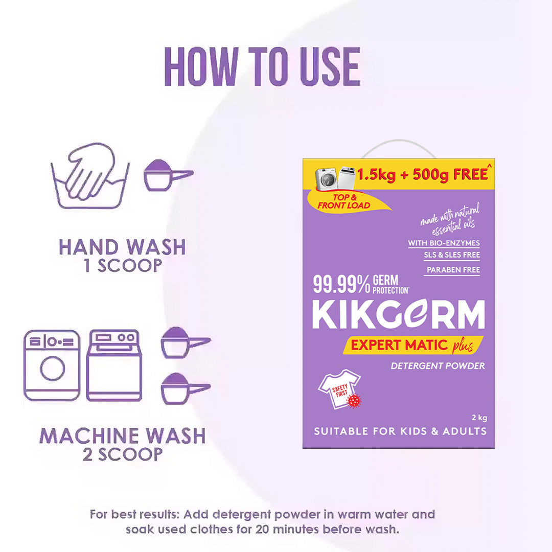 2-in-1 Advance Detergent Powder | 1.5Kg + 500g Free | Top & Front Load