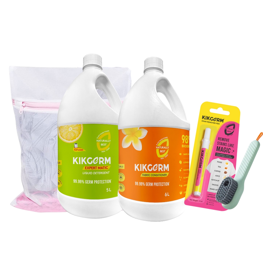 Top Load Super Saver Family Bundle | Liquid, Conditioner, Brush, Mess Beg & Stain Remover Pen