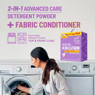 2-in-1 Advance Detergent Powder | 4kg + 2kg Free (6kg)| Top & Front Load