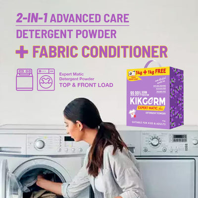 2-in-1 Advance Detergent Powder (4kg) + Fabric Softener (500ml) Bundle
