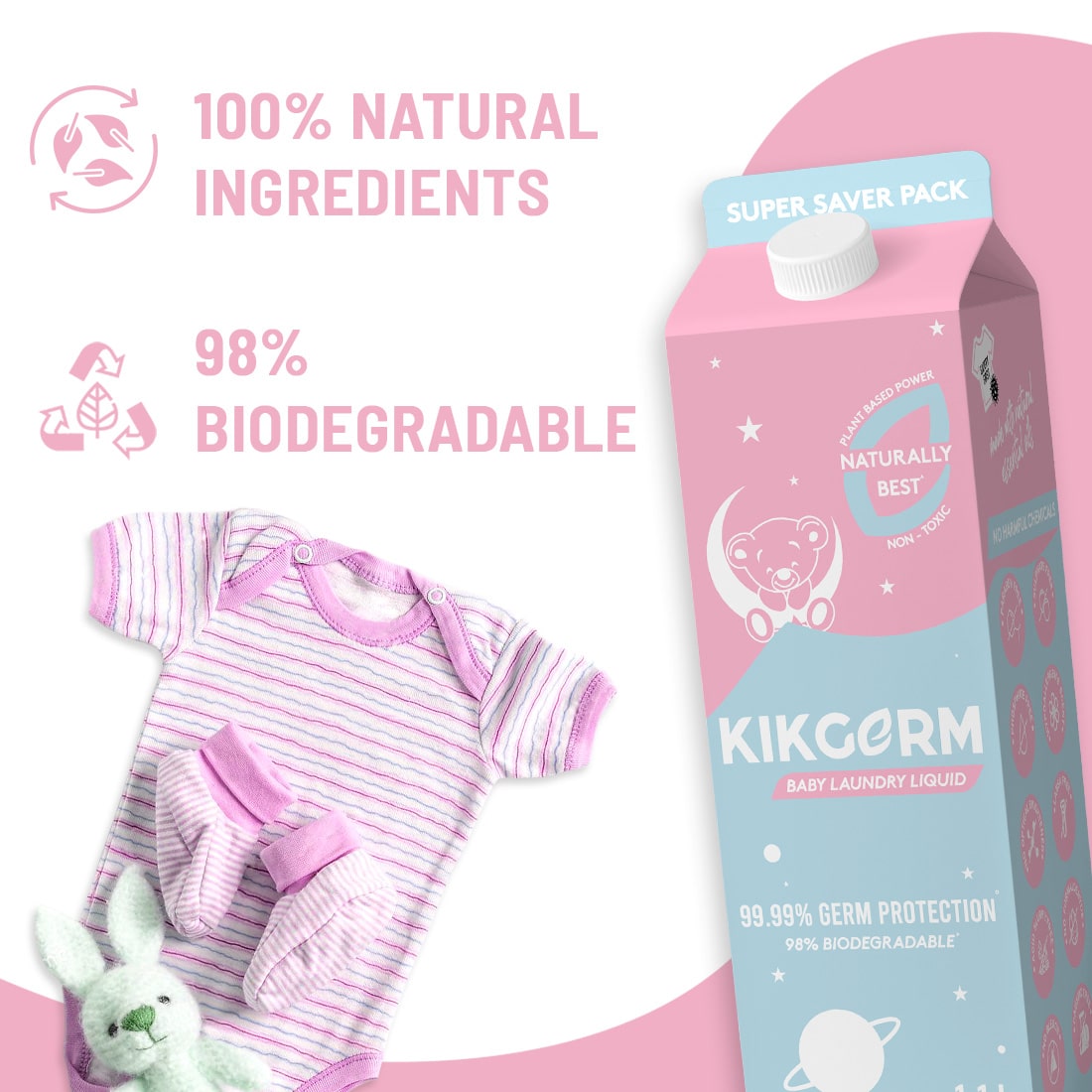 100% Natural Baby Liquid Detergent | 2200ml