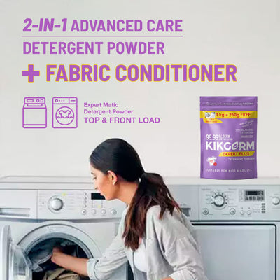 2-in-1 Advance Detergent Powder | 1kg + 250g Free (1250g) | Top & Front Load