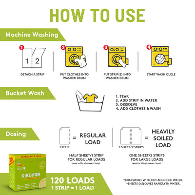 Top Load Laundry Sheet | 120 LOADS